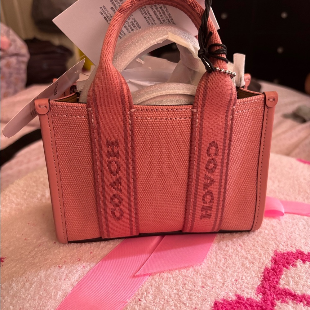 Coach Pink mini smith tote